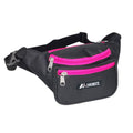 Everest Signature Waist Fanny Pack Travel Pouch-Black / Hot Pink-