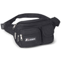 Everest Multiple Pocket Fanny Waist Pack-Black-