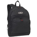 Everest Backpack Book Bag - Back to School Classic Two-Tone with Front Organizer-Black-