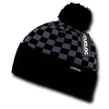 1 Dozen Cuglog Changbai Beanies Checker Flag Style Cuffed Caps Hats Wholesale-GREY/BLACK-