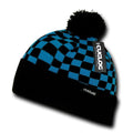 1 Dozen Cuglog Changbai Beanies Checker Flag Style Cuffed Caps Hats Wholesale-TEAL/BLACK-