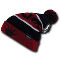 1 Dozen Cuglog Cotopaxi Beanies Fuzzy Ball Pom Pom Style Wholesale Lots-BLACK/RED-