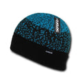 1 Dozen Cuglog Fuji Cuffed 3 Tone Digital Gradient Beanies Caps Hats Wholesale Lots!-TEAL-