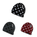 1 Dozen Cuglog Thor Polka Dotted Beanies Lined Knit Winter Wholesale Lots-CONTACT US TO MIX AND MATCH COLORS-