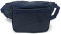 1 Dozen Fanny Pack Man Purse Travel Pouch Bag Money Holder 3 Pockets 42inch Wholesale Bulk-Navy-