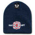 1 Dozen Law Enforcement Short Beanies Knit Caps Hats Wholesale Lots-Fire Department - Navy-