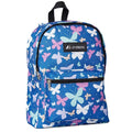 Everest Backpack Book Bag - Back to School Basics - Fun Patterns & Prints-Blue Butter Fly-