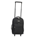 Everest Wheeled Backpack Rolling Carry On Suitcase on Wheels-Black-