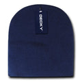 2 Pack Classic Decky Beanies Uncuffed Short Acrylic Skull Warm Winter Unisex-Navy-
