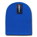 2 Pack Classic Decky Beanies Uncuffed Short Acrylic Skull Warm Winter Unisex-Royal-