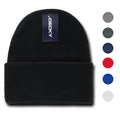 2 Pack New Classic Decky Beanies Cuffed Long Acrylic Skull Warm Winter Unisex-Assorted-