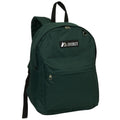 Everest Backpack Book Bag - Back to School Classic Style & Size-Dark Green-