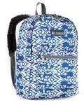Everest Backpack Book Bag - Back to School Basics - Fun Patterns & Prints-Navy /White Ikat-