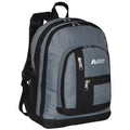 Everest mid-size Double Compartment Backpack with cargo room.-Dark Purple/Black-