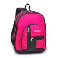 Everest mid-size Double Compartment Backpack with cargo room.-Navy/Black-