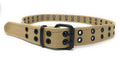 Casaba Canvas Belts Double Row 2 Holes Grommet Fabric Military Mens Women Unisex-Khakhi-Small (30"- 32")-