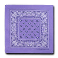 1 Dozen Pack Printed Bandanas 100% Cotton Cloth Scarf Wrap Face Mask Cover-Lavender-
