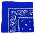 Casaba Paisley Printed Bandana 100% Cotton Neck Head Band Wrap Scarf Biker-Royal-