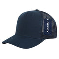 Decky 5 Panel Acrylic Trucker Constructed Caps Hats Unisex-Navy-