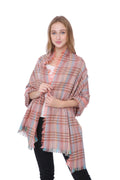 Casaba Womens Warm Winter Scarves Scarf Wraps Shawls Blankets Triangle Plaid-Pink-Relaxed-Plaid-
