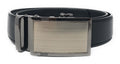 Leather Mens Ratchet Belt Sliding Adjustable Automatic Buckle Cut to Size-Silver Executive-