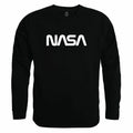 NASA Official Text Logo Crewneck Sweatshirts Sweaters Unisex-Black-S-