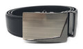 Leather Mens Ratchet Belt Sliding Adjustable Automatic Buckle Cut to Size-Silver Angle-