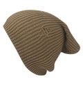 Casaba Winter Beanies Vintage Ripped Double Layer Slouch Caps Hats Men Women-Beige-