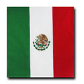 Bandanas 100% Cotton Double-Sided Printed Paisley Cloth Scarf Wrap Face Mask Cover-Mexico Flag-