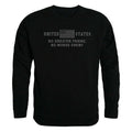 RAPDOM Tactical USA Flag No Greater Friend Crewneck Fleece Sweatshirts-Small-Black-