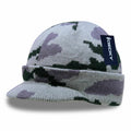 Decky Camo HybriCap Beanie Curved Visor Crocheted Thick Ribbed Warm-Urban-