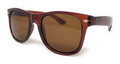 Polarized Sunglasses Classic Way Bamboo Mirror Mens Womens Teens-Brown (lens) Brown (frame)-