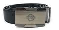 Leather Mens Ratchet Belt Sliding Adjustable Automatic Buckle Cut to Size-Silver Big Boss Italy-