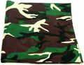 1 Dozen Pack Printed Bandanas 100% Cotton Cloth Scarf Wrap Face Mask Cover-Camo Woodland-