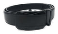 Leather Mens Ratchet Belt Sliding Adjustable Automatic Buckle Cut to Size-Black Diamond-