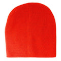 Warm Winter Hat Beanies Long Cuffed Short Uncuffed Solid Colors Camouflage Camo-Orange- Uncuffed-