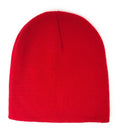 Warm Winter Hat Beanies Long Cuffed Short Uncuffed Solid Colors Camouflage Camo-Red-Uncuffed-