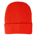 Warm Winter Hat Beanies Long Cuffed Short Uncuffed Solid Colors Camouflage Camo-Orange- Cuffed-