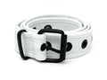 Casaba Canvas Belts Stylish 1 Hole Grommet Fabric Military Mens Women Unisex-White-Small (30"- 32")-