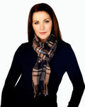 Casaba Womens Warm Winter Scarves Scarf Wraps Shawls Blankets Triangle Plaid-Wine-Tritone-Plaid-