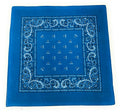 Cotton Bandanas Double Sided Paisley Print Cloth Scarf Face Mask Covering Washable-Turquoise-