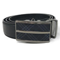 Leather Mens Ratchet Belt Sliding Adjustable Automatic Buckle Cut to Size-Black Plaid-