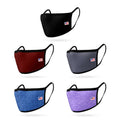 5 Pack Face Masks Fit Ear Loop Cloth Double Layer Washable Reusable Made in USA-Pack B-