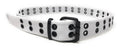 Casaba Canvas Belts Double Row 2 Holes Grommet Fabric Military Mens Women Unisex-White-Small (30"- 32")-