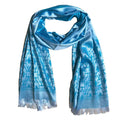 Casaba Womens Royal Elegant Formal Silk Feel Scarves Scarf Shawl Light Wrap-Aqua-