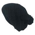Casaba Warm Beanies French Beret Braided Knit with Pom Hats Caps for Women-Black-