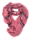Casaba Striped Print Designer Womens Scarves Scarf Shawl Lightweight Sheer Wrap-Mauve-