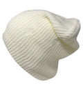 Casaba Winter Beanies Vintage Ripped Double Layer Slouch Caps Hats Men Women-White-