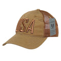 Rapid Dominance USA American Flag Text Ripstop 6 Panel Trucker Dad Caps Hats-USA-Coyote-