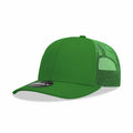 Decky 6021 Mid Prof 6Panel Poly/Cot Trucker Hats Caps Series One Solids-Kelly-